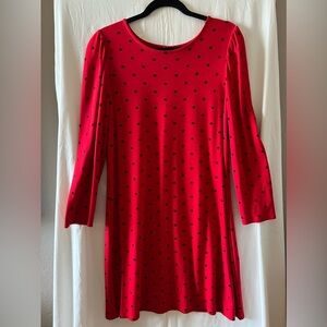 Old Navy Red and Black Polka Dot Dress sz L